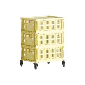 HAY - Colour Crate Table d'appoint sur roulettes, medium, j…