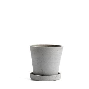 HAY - Pot de fleur avec soucoupe S, gris