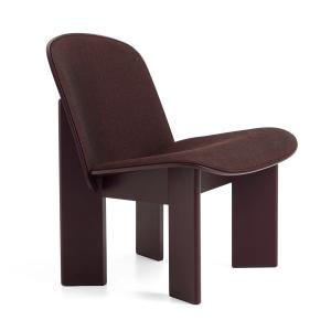 HAY - Chisel Lounge Chair, hêtre dark bordeaux / dark borde…