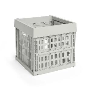 HAY - Colour Crate Corbeille Cube, 29,5 x 29,5 cm, grise, r…