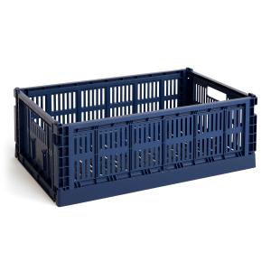 HAY - Colour Crate Panier L, 53 x 34,5 cm, dark blue, recyc…