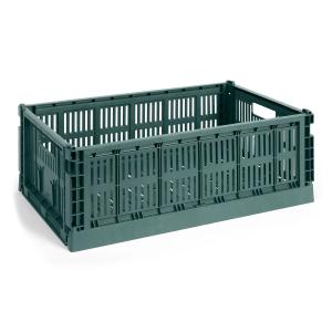 HAY - Colour Crate Panier L, 53 x 34,5 cm, vert foncé, recy…
