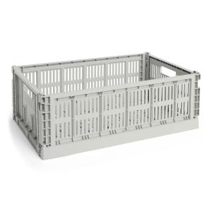 HAY - Colour Crate Corbeille L, 53 x 34,5 cm, grise, recycl…