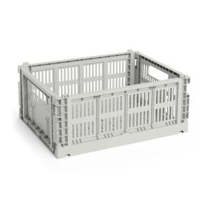 HAY - Colour Crate Corbeille M, 34,5 x 26,5 cm, grise, recy…