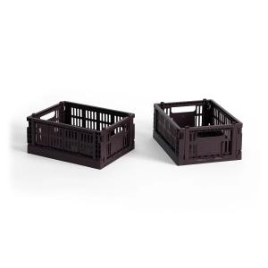 HAY - Colour Crate Panier Mini, 17 x 13 cm, bordeaux, recyc…