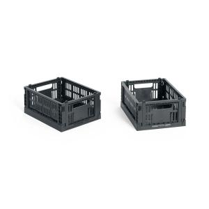 HAY - Colour Crate Panier Mini, 17 x 13 cm, charcoal, recyc…