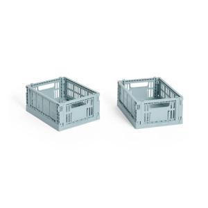 HAY - Colour Crate Panier Mini, 17 x 13 cm, dusty blue, rec…