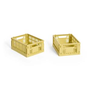 HAY - Colour Crate Panier Mini, 17 x 13 cm, dusty yellow, r…