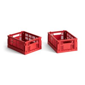 HAY - Colour Crate Panier Mini, 17 x 13 cm, rouge, recycled…