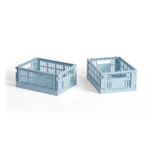 HAY - Colour Crate Panier Mini, 17 x 13 cm, soft blue, recy…