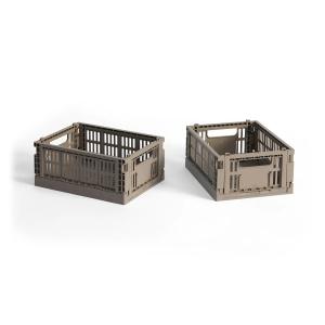 HAY - Colour Crate Panier Mini, 17 x 13 cm, warm grey, recy…