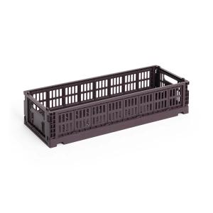 HAY - Colour Crate Corbeille Mini Oblong, bordeaux, recyclé…