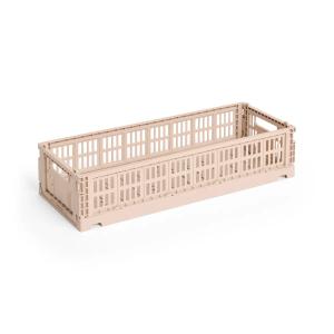 HAY - Colour Crate Panier Mini Oblong, poudre, recyclé