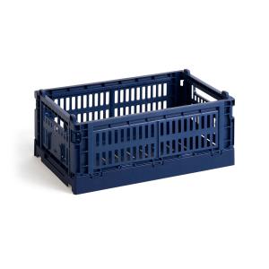 HAY - Colour Crate Panier S, 26,5 x 17 cm, dark blue, recyc…