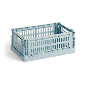 HAY - Colour Crate Panier S, 26,5 x 17 cm, dusty blue, recy…
