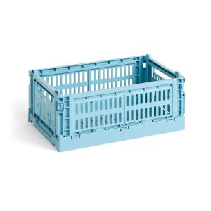 HAY - Colour Crate Panier S, 26,5 x 17 cm, light blue, recy…