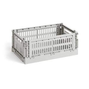 HAY - Colour Crate Panier S, 26,5 x 17 cm, light grey, recy…