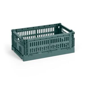 HAY - Colour Crate Panier S, 26,5 x 17 cm, vert foncé, recy…