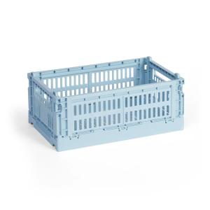 HAY - Colour Crate Panier S, 26,5 x 17 cm, soft blue, recyc…