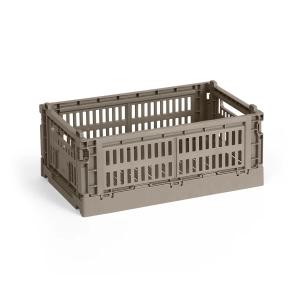 HAY - Colour Crate Panier S, 26,5 x 17 cm, warm grey, recyc…