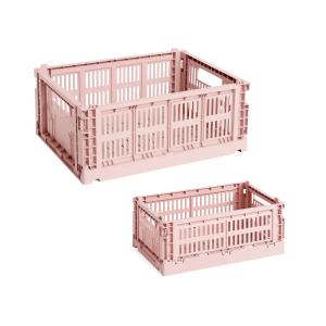 HAY - Colour Crate Panier M   S, blush, recycled (set de 2)