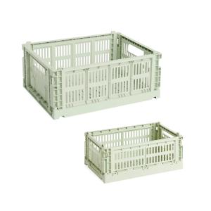 HAY - Colour Crate Panier M   S, mint, recycled (set de 2)