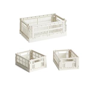 HAY - Colour Crate Panier S   Mini, off white, recycled (se…