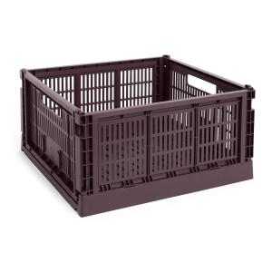 HAY - Colour Crate Corbeille Square L, 42 x 42 cm, bordeaux…