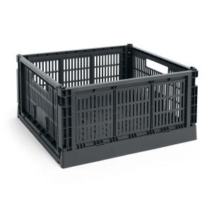 HAY - Colour Crate Corbeille Square L, 42 x 42 cm, charcoal…