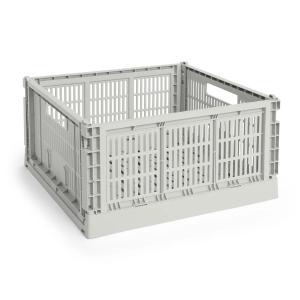 HAY - Colour Crate Corbeille Square L, 42 x 42 cm, grise, r…