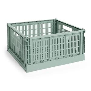 HAY - Colour Crate Corbeille Square L, 42 x 42 cm, vert sau…
