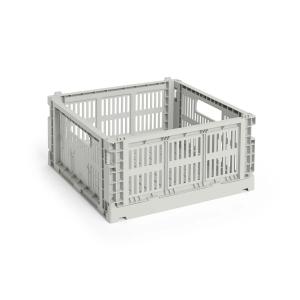 HAY - Colour Crate Corbeille Square M, 29,5 x 29,5 cm, gris…