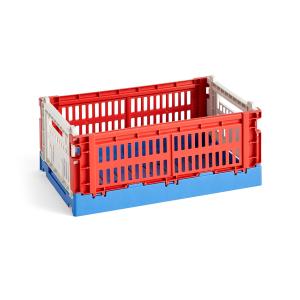 HAY - Colour Crate Mix Panier S, 26,5 x 17 cm, rouge, recyc…