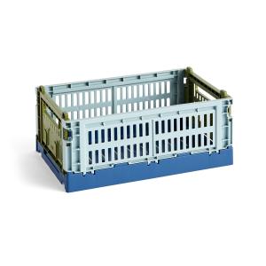 HAY - Colour Crate Mix Panier S, 26,5 x 17 cm, dusty blue,…
