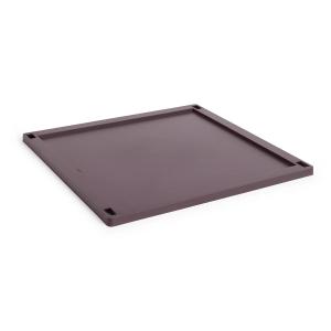 HAY - Colour Crate Square couvercle L, plastique, bordeaux