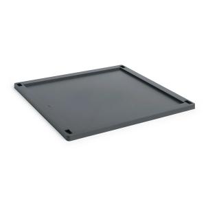 HAY - Colour Crate Square couvercle L, plastique, charcoal