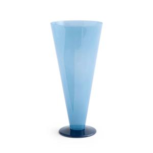 HAY - Conical Vase L, Ø 12 x H 26 cm, bleu pétrole et bleu…