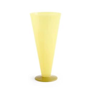 HAY - Conical Vase L, Ø 12 x H 26 cm, jaune et vert lime