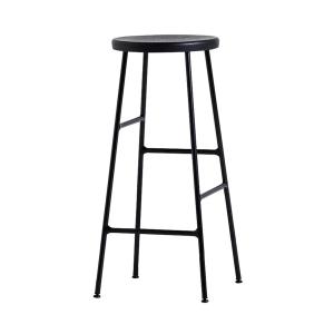 HAY - Tabouret de bar Cornet High H 75 cm, chêne teinté noi…