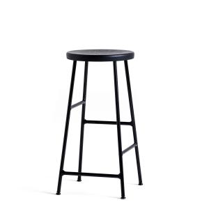 HAY - Tabouret de bar Cornet Low H 65 cm, chêne teinté noir…
