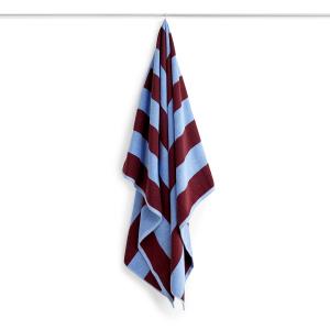 HAY - Frotté Stripe Drap de bain, 100 x 150 cm, bordeaux /…