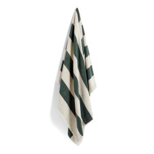 HAY - serviette de bain frotté stripe, 100 x 150 cm, vert f…