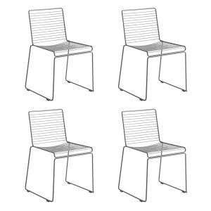 HAY - Hee Dining Chair, gris asphalte (lot de 4)