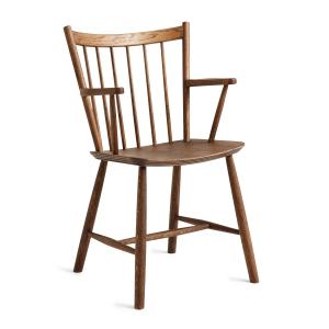 HAY - J42 Chaise avec accoudoirs, chêne huilé foncé