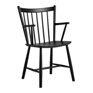 HAY - J42 Chaise avec accoudoirs, noir