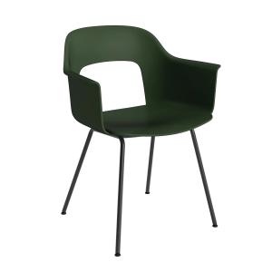 HAY - Layout 211 Chaise avec accoudoirs, noir / bottle gree…