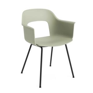 HAY - Layout 211 Chaise avec accoudoirs, noir / pastel gree…