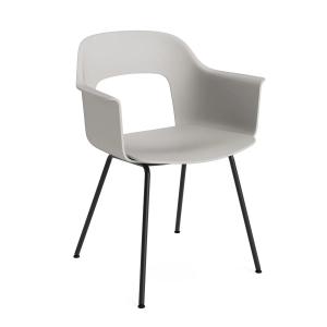 HAY - Layout 211 Chaise avec accoudoirs, noir / sky grey (p…