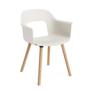 HAY - Layout 211 Chaise avec accoudoirs, chêne / blanc crèm…