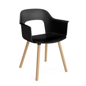 HAY - Layout 211 Chaise avec accoudoirs, chêne / noir (pati…